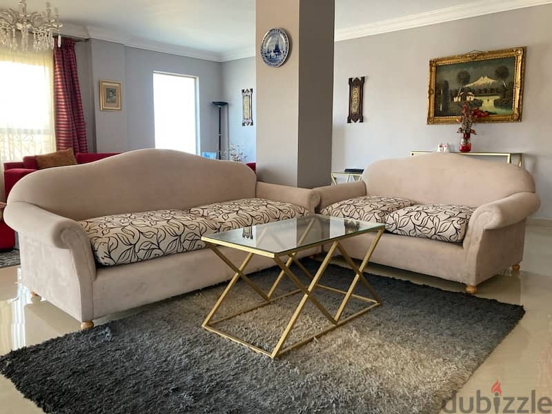 sofa set with steel table 1