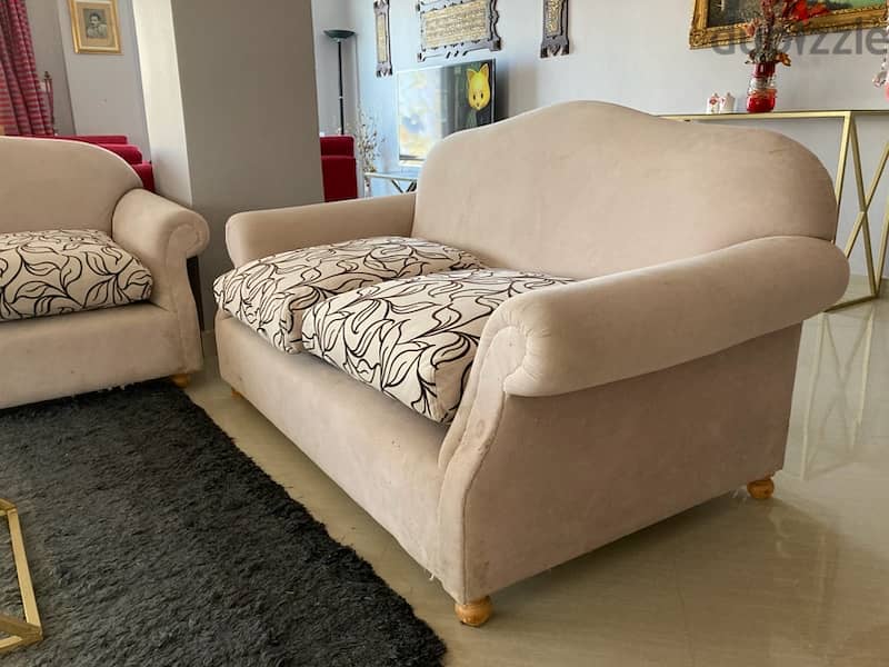 sofa set with steel table 2