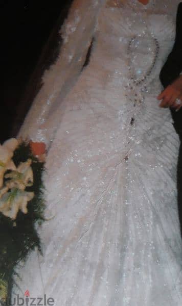 فستان زفاف handmade تصميم لبنانى من الخارج مقاس  34 -36 1
