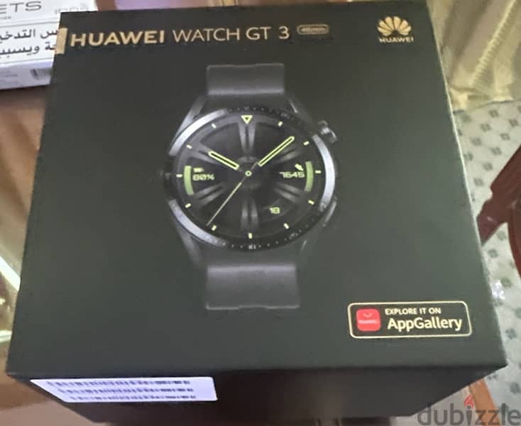 huawei watch gt 3 46 mm , Black , ساعة هواوي واتش جي تي 3 46 مم أسود 1