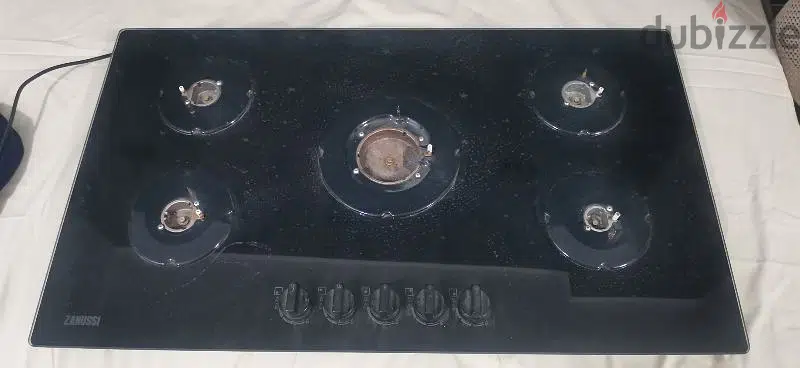 Zanussi 5-Burner Built-in Cooktop with Imported Tempered Glass