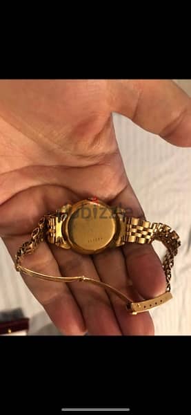 Tell Swiss made pure gold watch 18 kt and genuine gold Rolex wrap 3