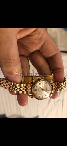 Tell Swiss made pure gold watch 18 kt and genuine gold Rolex wrap 4