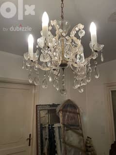 chandelier crystal bohemian original antique 0