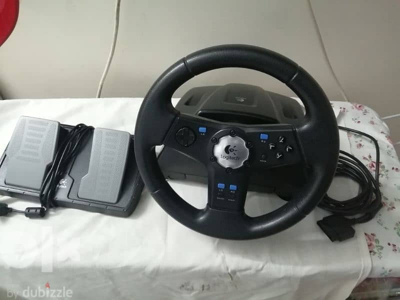 logitech steering wheel, Playstation دركسيون بلاي ستيشن 8
