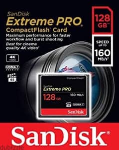 SanDisk 128GB Extreme Pro CompactFlash Memory Card (160MB/s)