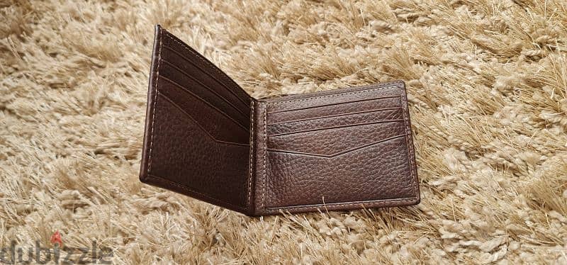 Original Fossil Lincoln Bifold Brown Leather Wallet 3