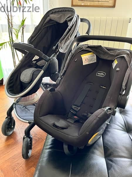 Evenflo PIVOT MODULAR TRAVEL SYSTEM WITH LITEMAX INFANT CAR SEAT 9