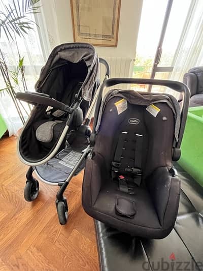 Evenflo PIVOT MODULAR TRAVEL SYSTEM WITH LITEMAX INFANT CAR SEAT