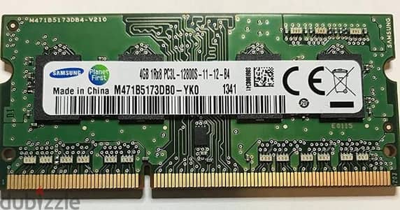 قطعتين رامات لاب توب اوريجنال 4 جيجا ddr3