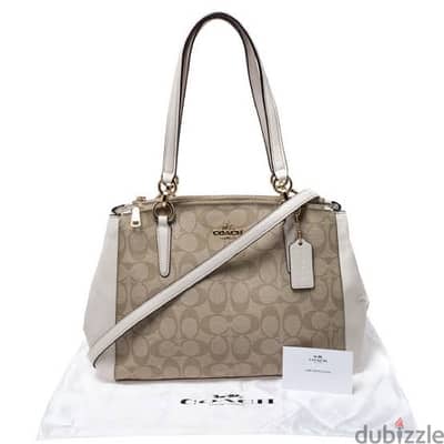 Coach Beige/Cream Coated Canvas Christie Carryall Satchel