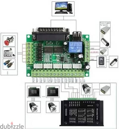 5 Axis CNC Breakout Board Interface Mach3