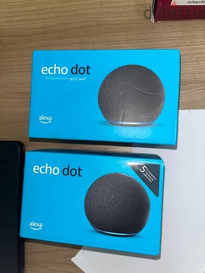 Echo dot 4th and 5th Generation new sealed جديد متبرشم