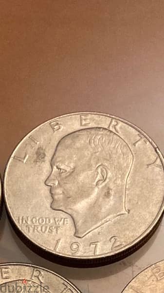 US 1972 Silver $ (ايزينهاور)  دولار فضي امريكي اصدار ١٩٧٢