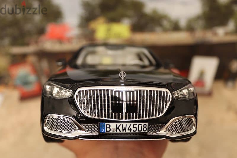 ماكيت مصغر معدن سيارة 2021 Mercedes-Maybach S-Class Black 2