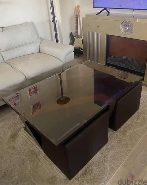 1 big coffee table + 2 seats and 2 side tables 5