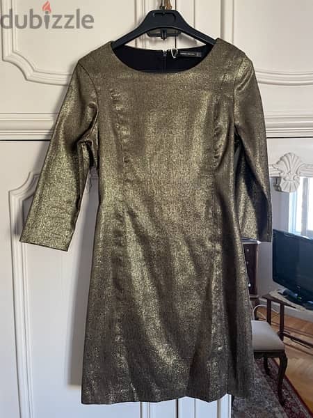 zara new dress for Sale color Gold 0