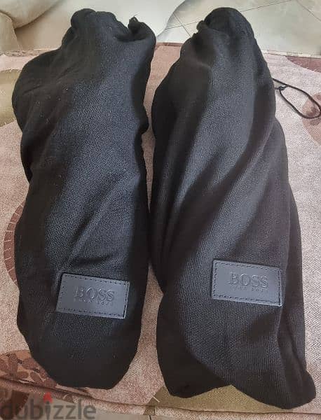 Hugo Boss Leather Shoes Black Size 7.5 - حذاء سهرة جلد أسود لامع 4