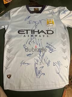 Manchester City 2016 squad signed shirt 0