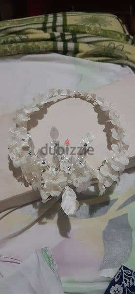 wedding dress with headpiece 2