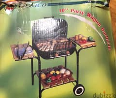 شوايه بالفحم / BBQ grill with cover and wheels