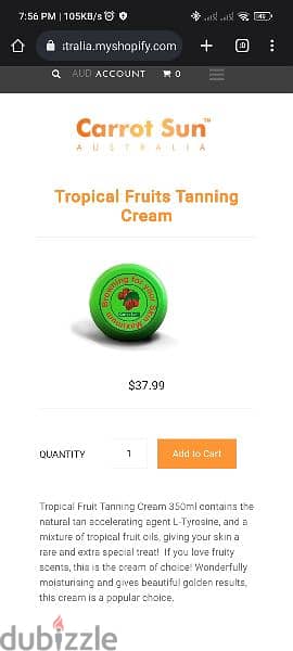 carrot sun
Tropical Fruits Tanning Cream for sale 0