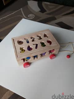 لعبة الأطفال التعليمية التنمية ، مصنوعة من الخشب