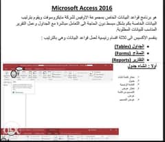 تصميم وتطوير برامج بسيطة باستخدام مايكروسوفت اكسيس 0