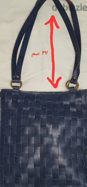 Genuine leather bag  شنطة جلد طبيعي كبيرة 5