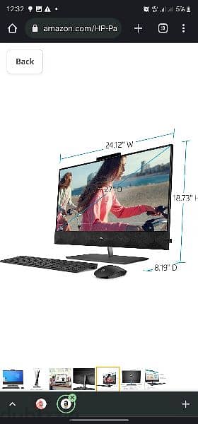 27 inch touchscreen hp pavilion all in one core i7 10700T 3