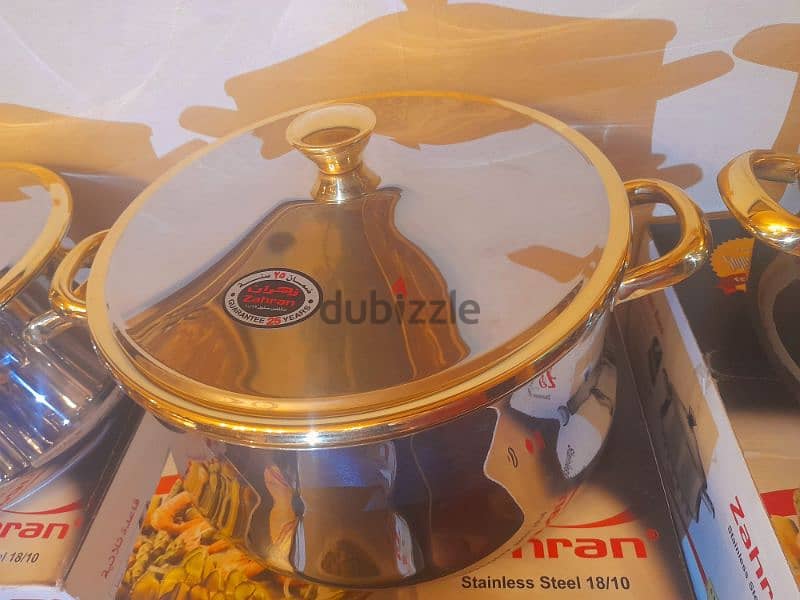 Zahran Gold Plated Cooking Pots (طقم حلل زهران ذهب) للجادين فقط 2