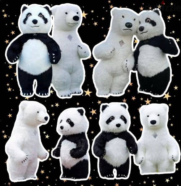 متاح للبيع - جميع الشخصيات النفخ الضخمة - الباندا - الغوريلا - الدب 1
