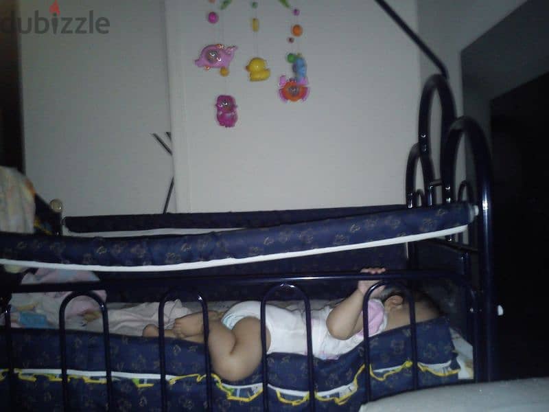 سرير اطفال ٢×١ مع امكانية استخدامه حتى سن ٣ سنوات 2