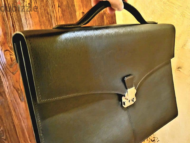 Dunhill Leather Slim Single Brief case 0