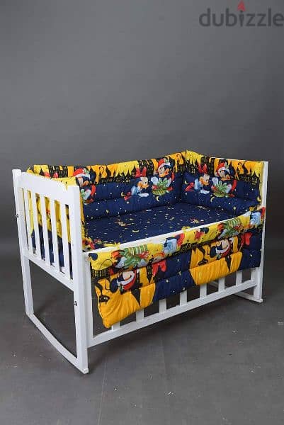 سرير اطفال خشب زان ابيض َعسلي خشب زان عالي الجوده وأقل سعر في السوق 10