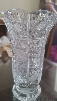 Bohemian crystal vase  24 cmفازه كريستال بوهيميا 0
