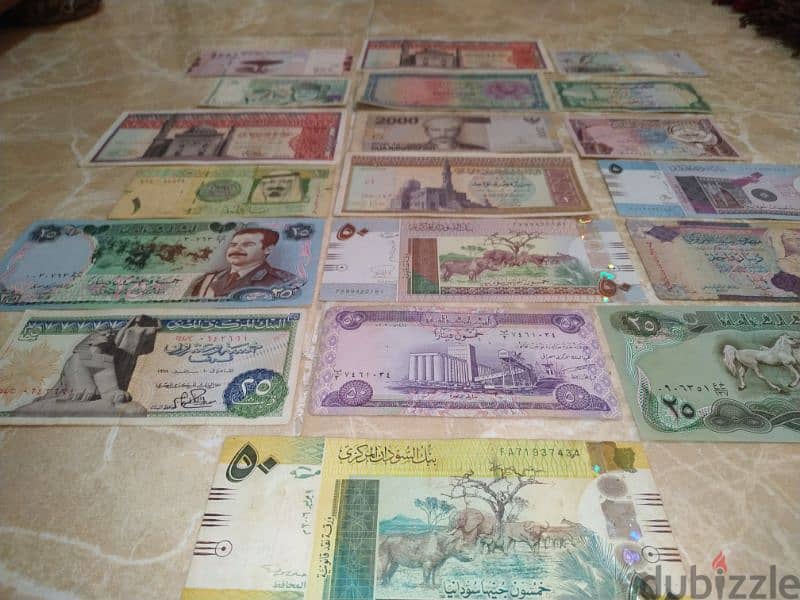 عملات ورقية من مختلف الدول العربية 2