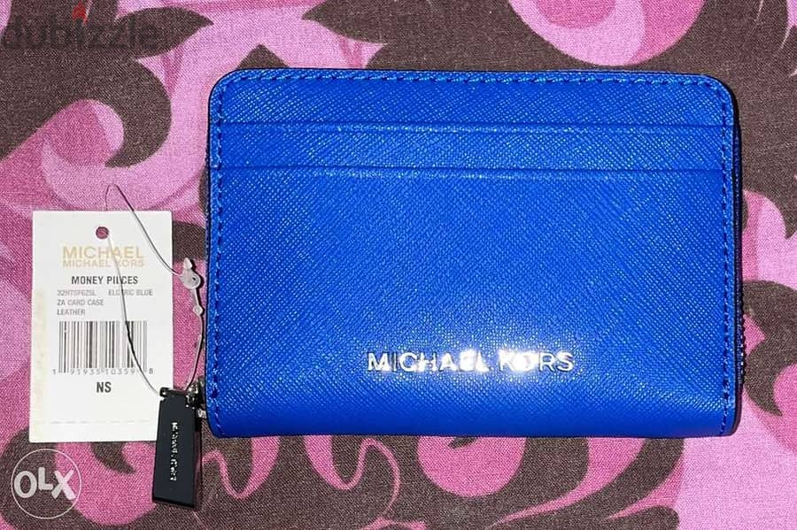 MK Micheal Kors blue leather wallet 1