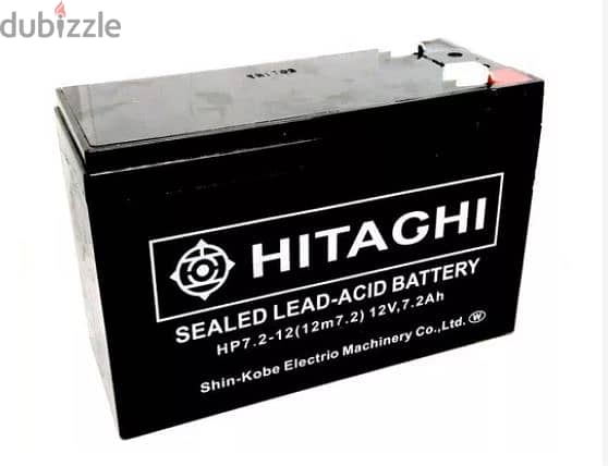 بطارية رصاص حمضية محكمة الغلق هيتاشى (AH 7.2-12V) rechargeable Hitachi 0