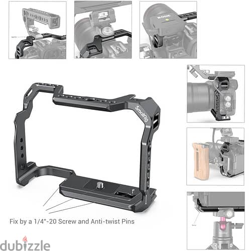 SmallRig R5 / R5 C / R6 Cage for Canon R5 R6 R5 C, Aluminum Alloy DSLR 4
