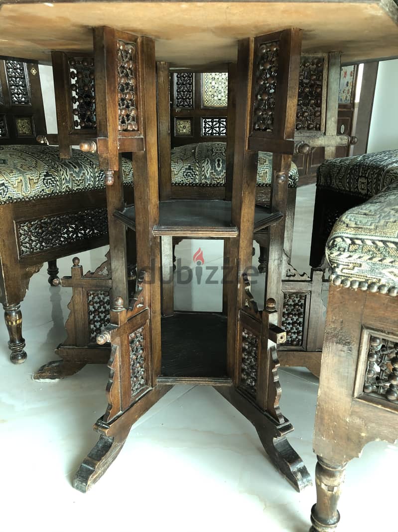 Arabesque furniture+chandeliers,غرفة سفرة/وصالون/نوم ارابيسك ونجف نحاس 8