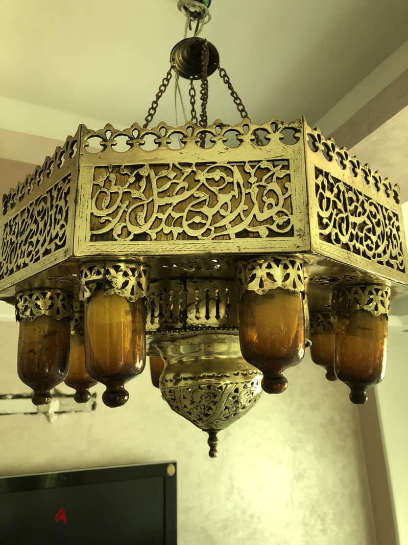 Arabesque furniture+chandeliers,غرفة سفرة/وصالون/نوم ارابيسك ونجف نحاس 16