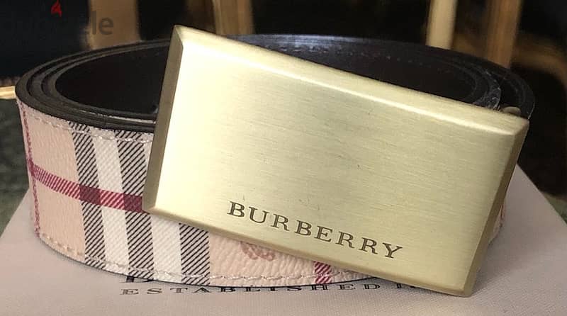 Fabric belt Burberry Beige size S International in Cloth - 35368656