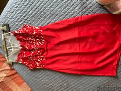 red dress Bebe brand مستورد من الامارات 0