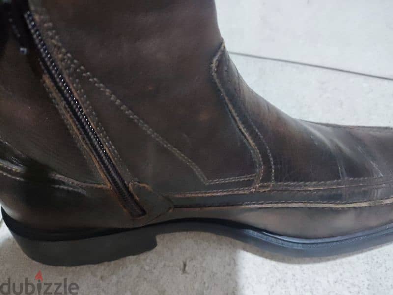 حذاء جلد طبيعي اصلي مقاس 44 سعر لقطه براند 6
