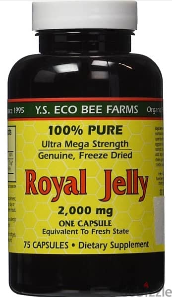 Royal Jelly - 2000 mg YS Eco Bee Farms 75 Caps 0