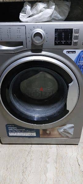 Ariston NM10 723 SS EX  Automatic Washing Machine, 7 Kg - Silver 0