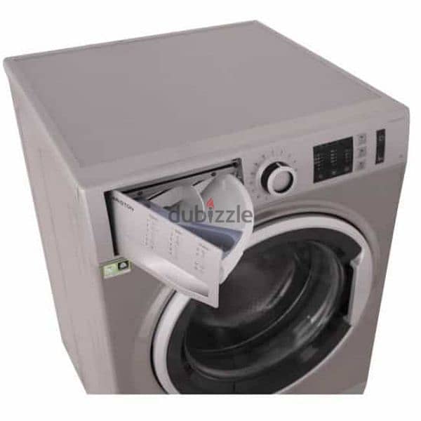 Ariston NM10 723 SS EX  Automatic Washing Machine, 7 Kg - Silver 4