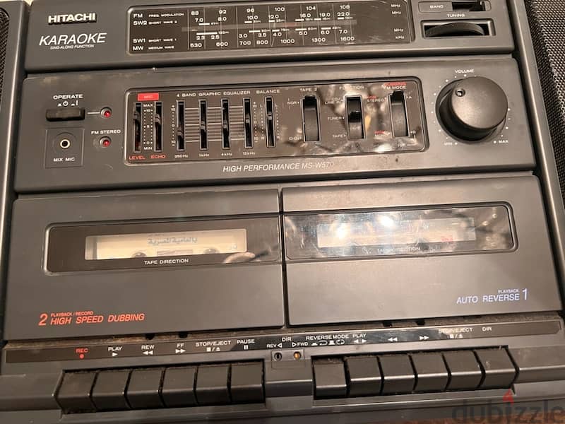 HITACHI Radio cassette AM and FL player and recording 6