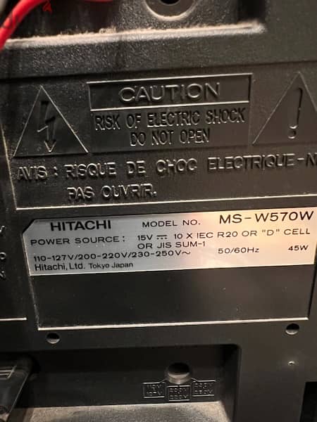 HITACHI Radio cassette AM and FL player and recording 9